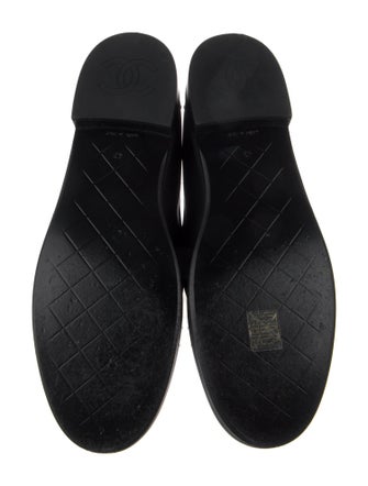 Chanel Interlocking CC Logo Leather Loafers