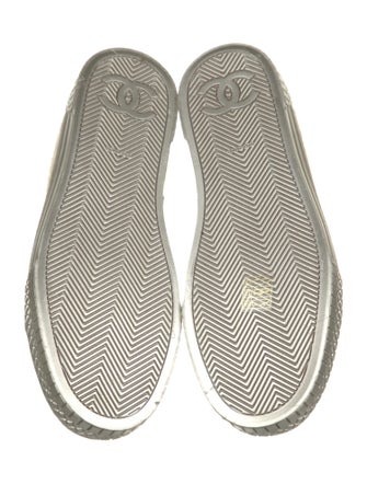 Chanel Interlocking CC Logo Tweed Sneakers