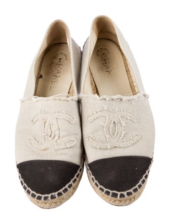 Chanel Interlocking CC Logo Canvas Espadrilles