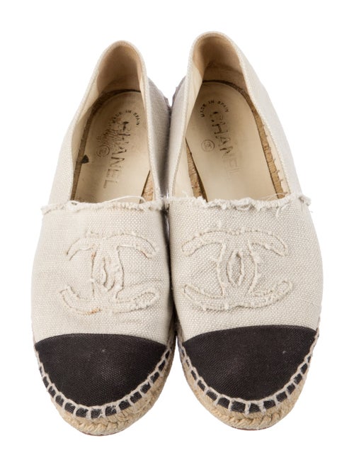Chanel Interlocking CC Logo Canvas Espadrilles