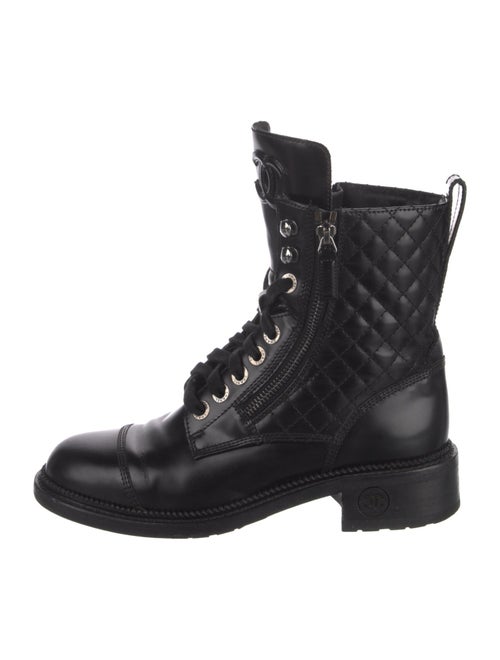 Chanel 2018 Interlocking CC Logo Combat Boots