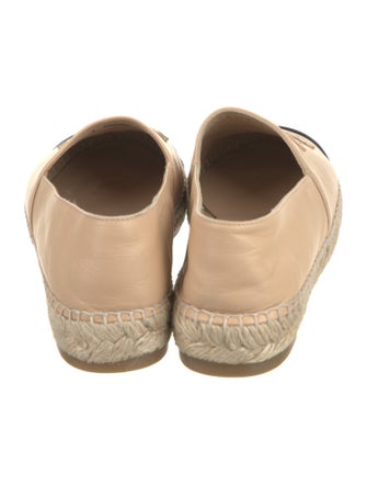 Chanel Interlocking CC Logo Leather Espadrilles