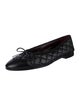 Chanel Interlocking CC Logo Leather Ballet Flats