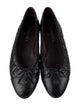 Chanel Interlocking CC Logo Leather Ballet Flats