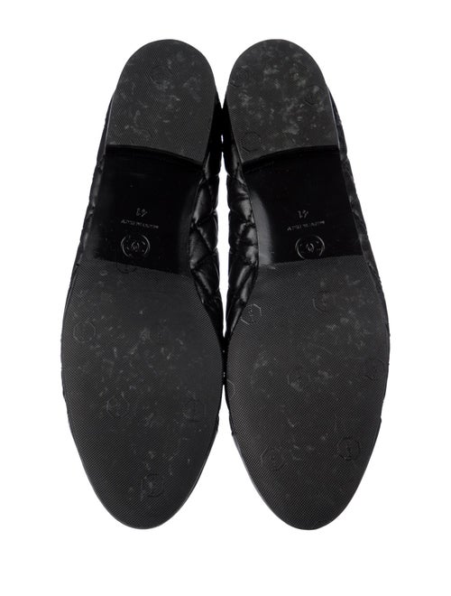 Chanel Interlocking CC Logo Leather Ballet Flats