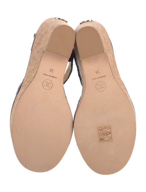 Chanel Tweed Pattern Tweed Sandals