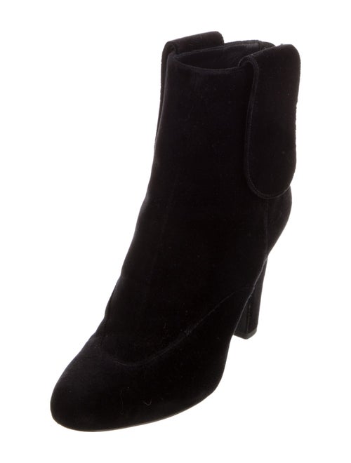 Chanel Interlocking CC Logo Velvet Boots