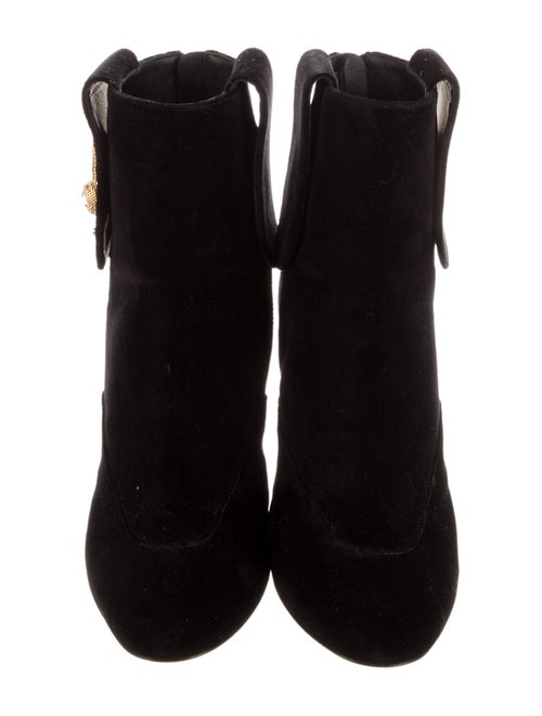 Chanel Interlocking CC Logo Velvet Boots