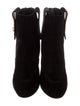 Chanel Interlocking CC Logo Velvet Boots