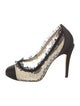 Chanel Interlocking CC Logo Lace Pumps