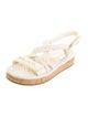 Chanel Interlocking CC Logo Leather Espadrilles