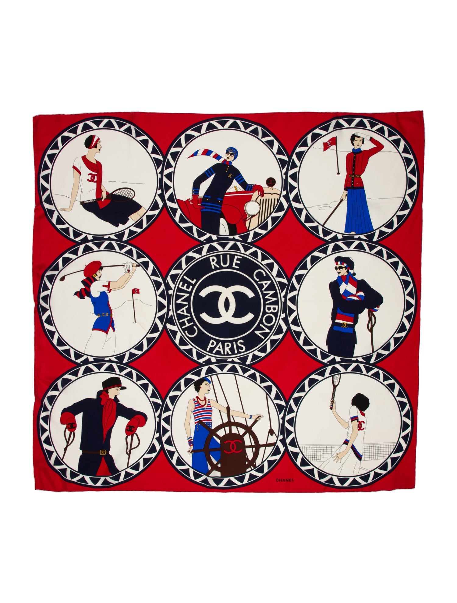 Chanel Rue Cambon Silk Scarf