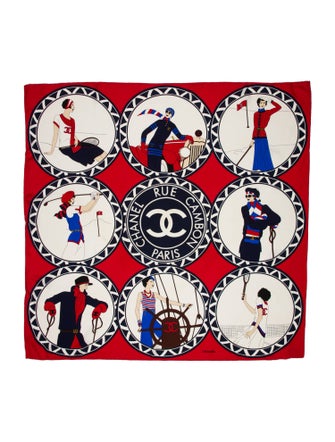 Chanel Rue Cambon Silk Scarf
