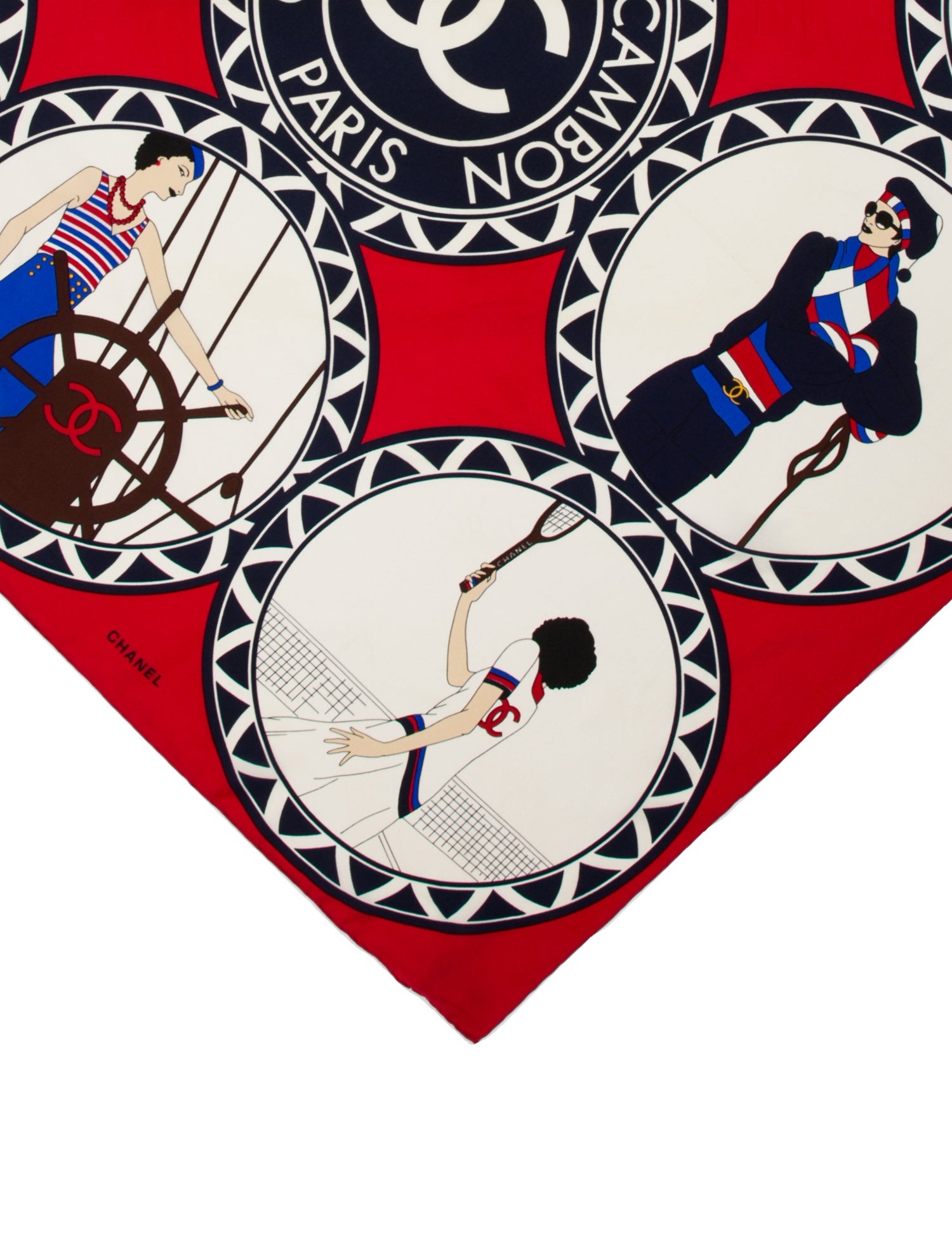 Chanel Rue Cambon Silk Scarf