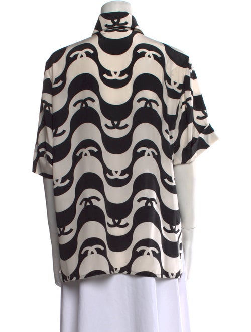 Chanel 2021 Silk Button-Up Top