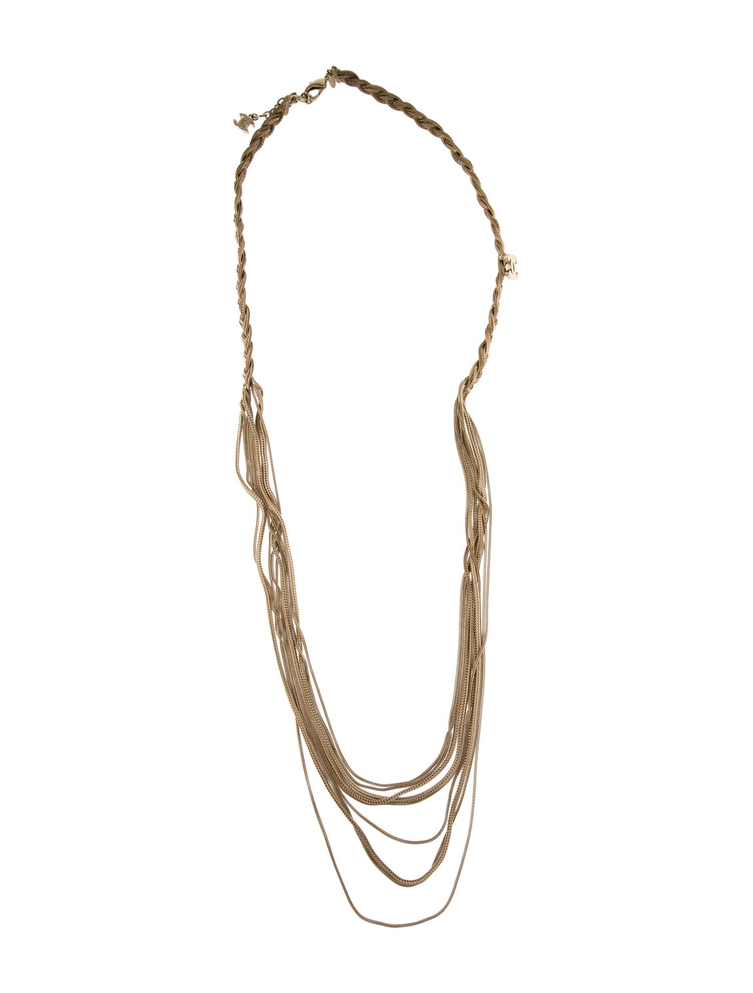 Chanel CC Braided Chain Necklace