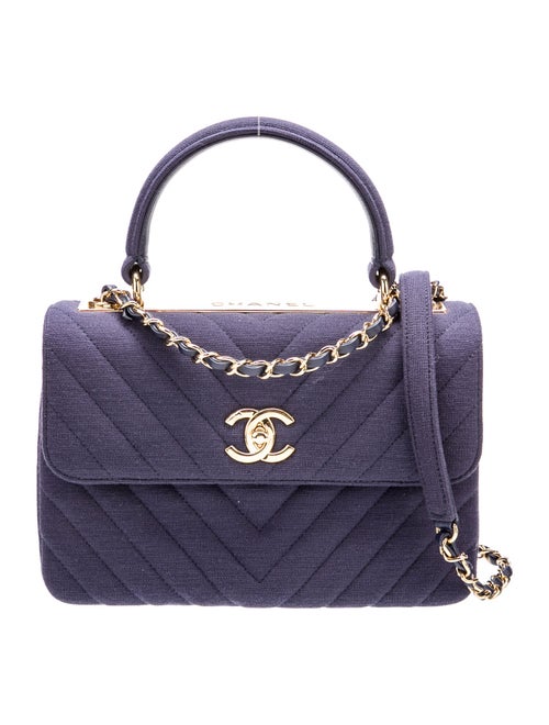 Chanel Small Chevron Jersey Trendy CC Flap Bag