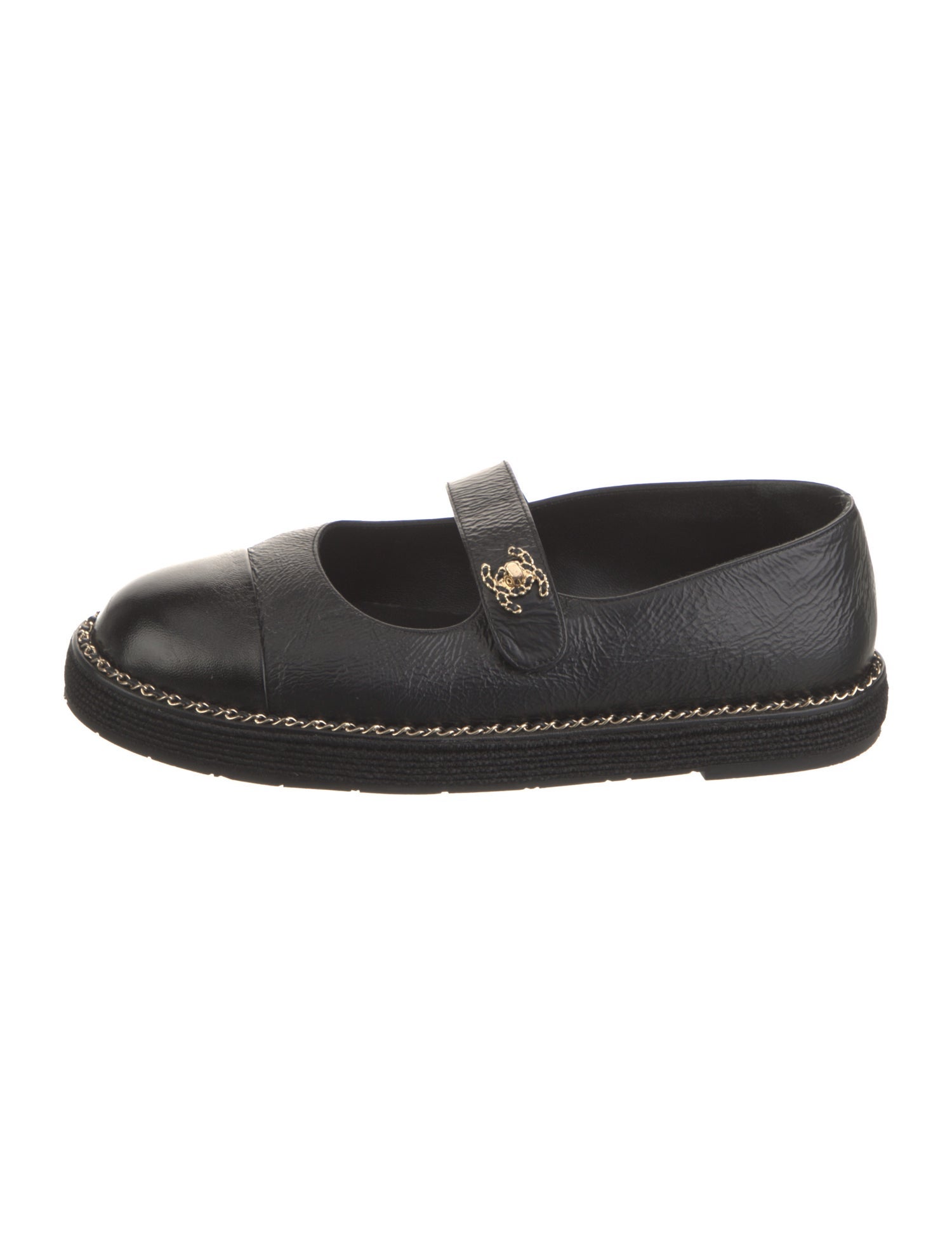 Chanel 2024 Interlocking CC Logo Mary Jane Flats