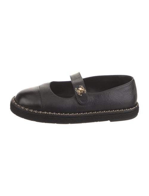 Chanel 2024 Interlocking CC Logo Mary Jane Flats