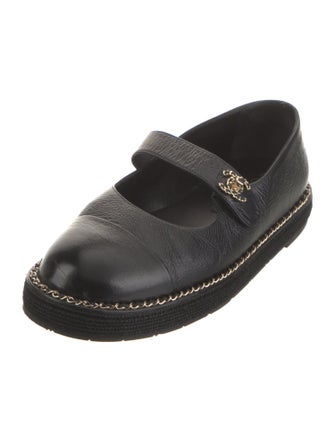 Chanel 2024 Interlocking CC Logo Mary Jane Flats