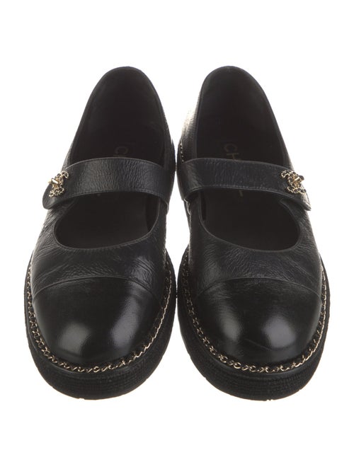 Chanel 2024 Interlocking CC Logo Mary Jane Flats