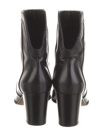 Chanel Interlocking CC Logo Leather Western Boots