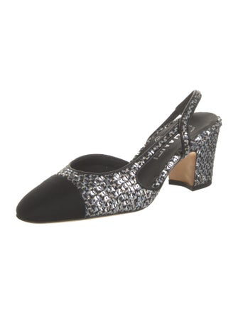 Chanel 2020 Interlocking CC Logo Slingback Pumps