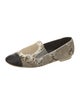 Chanel Interlocking CC Logo Snakeskin Loafers