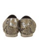 Chanel Interlocking CC Logo Snakeskin Loafers