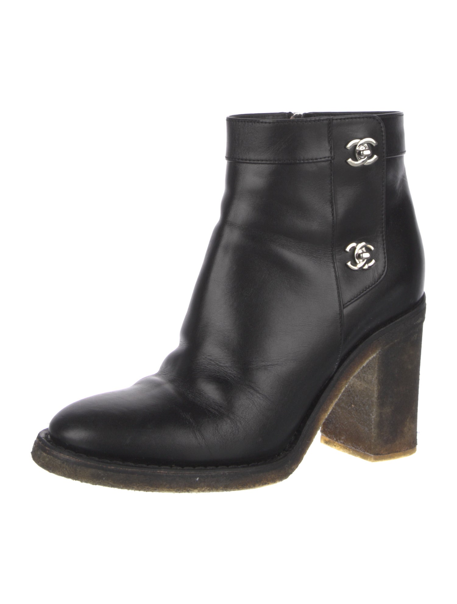 Chanel 2010's Interlocking CC Logo Boots