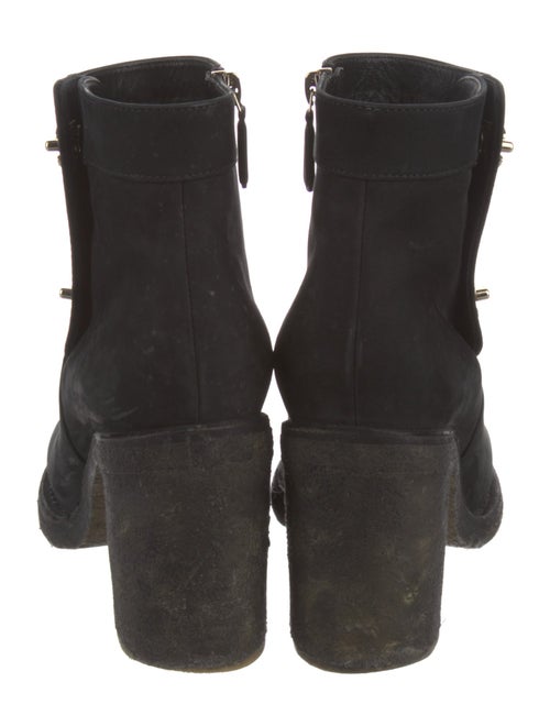 Chanel Interlocking CC Logo Suede Boots