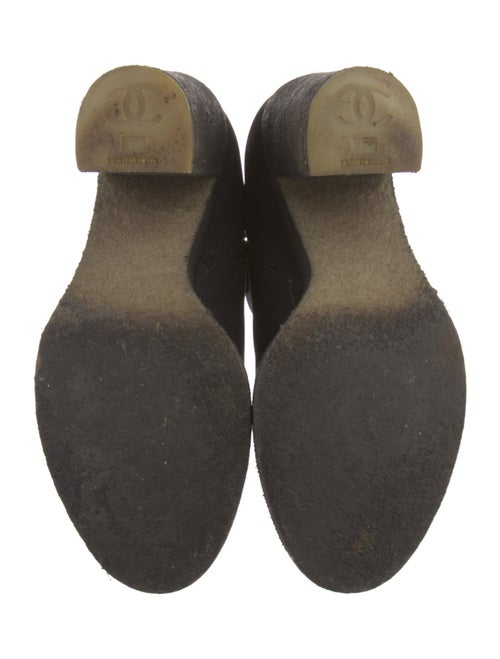 Chanel Interlocking CC Logo Suede Boots