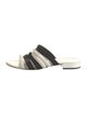 Chanel Interlocking CC Logo Patent Leather Slides