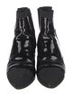 Chanel Patent Leather Grosgrain Trim Chelsea Boots