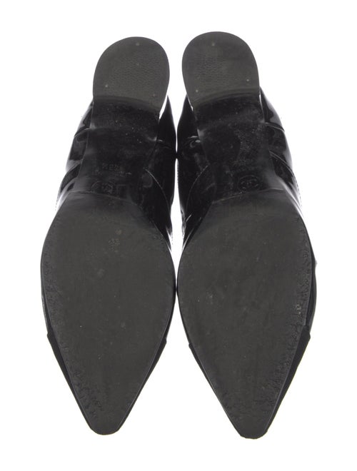 Chanel Patent Leather Grosgrain Trim Chelsea Boots