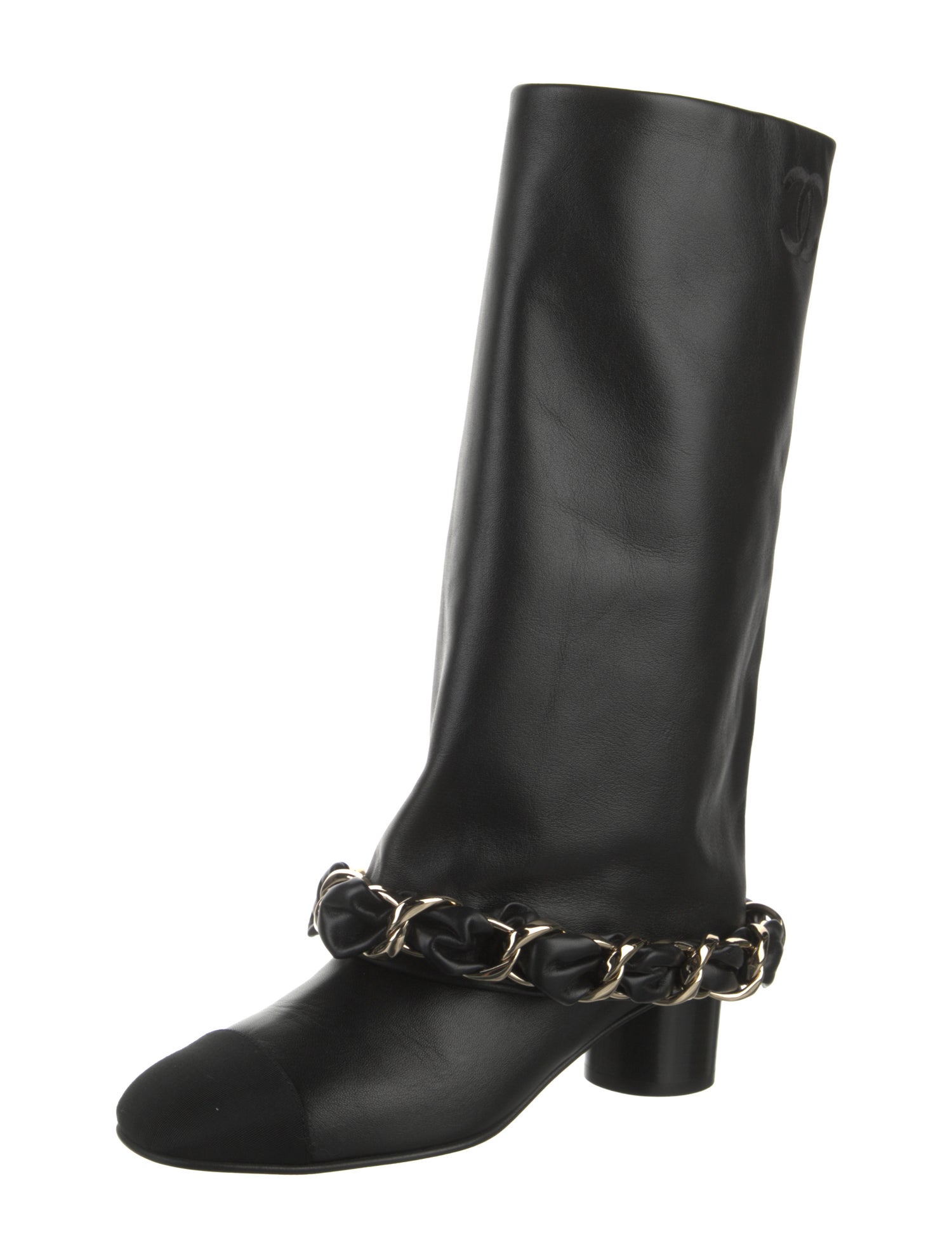 Chanel 2025-2026 Interlocking CC Logo Moto Boots