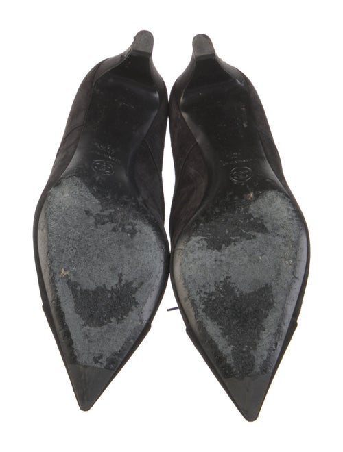 Chanel Interlocking CC Logo Suede Lace-Up Boots