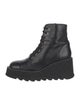 Chanel Interlocking CC Logo Leather Combat Boots
