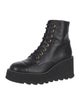 Chanel Interlocking CC Logo Leather Combat Boots