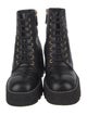 Chanel Interlocking CC Logo Leather Combat Boots