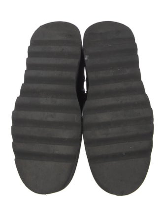 Chanel Interlocking CC Logo Leather Combat Boots