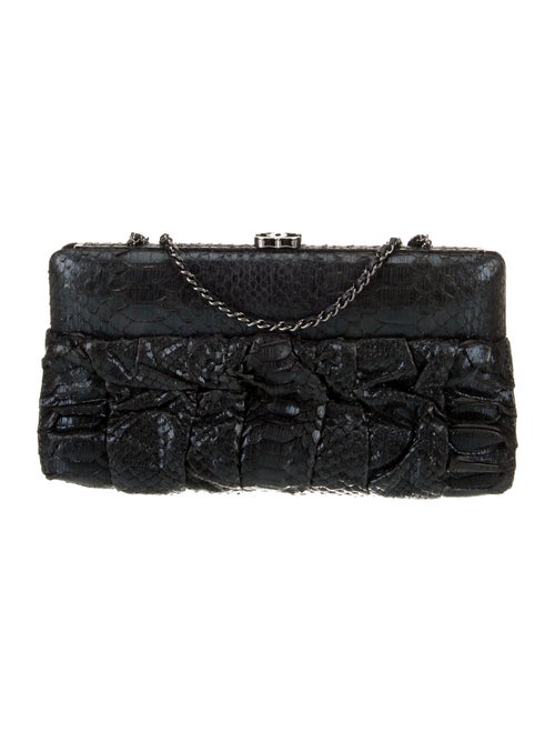 Chanel Python CC Frame Clutch On Chain