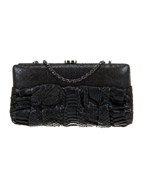 Chanel Python CC Frame Clutch On Chain