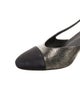 Chanel Interlocking CC Logo Leather Slingback Pumps