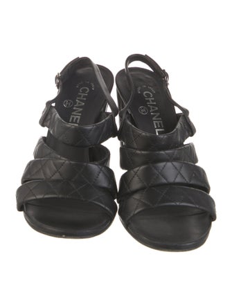 Chanel 2016 Interlocking CC Logo Slingback Sandals