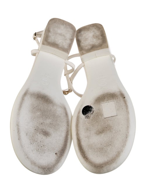 Chanel 2023 Interlocking CC Logo T-Strap Sandals