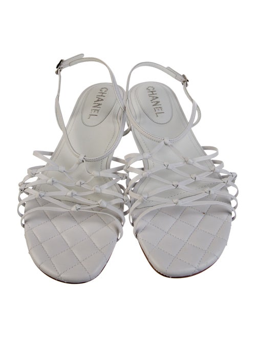 Chanel 2021 Interlocking CC Logo Slingback Sandals