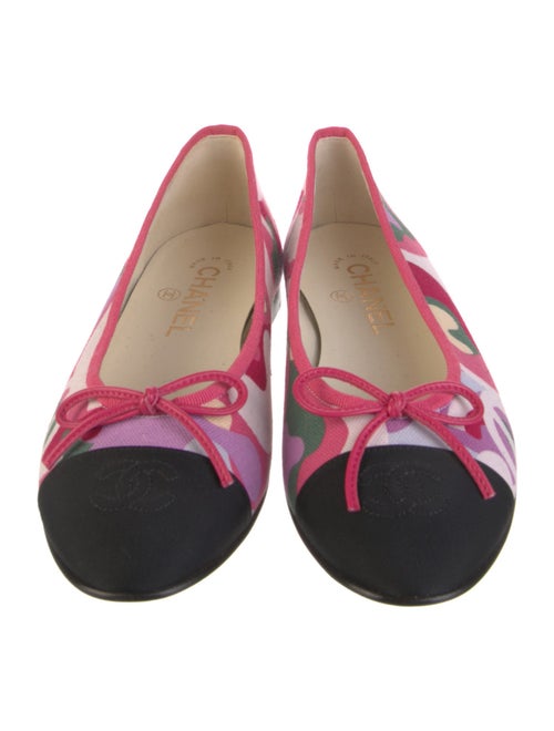 Chanel Interlocking CC Logo Canvas Flats