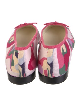 Chanel Interlocking CC Logo Canvas Flats