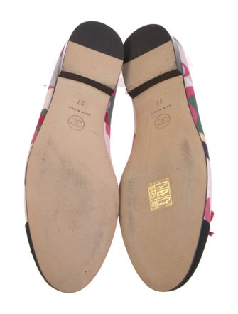 Chanel Interlocking CC Logo Canvas Flats